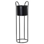 CHAMPAGNE BUCKET 21,5X76CM IRON POWDER COATED BLACK ESPIEL