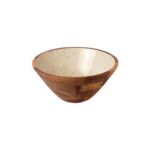 PRESTIGE WOOD MANGO ENAMEL COATING BOWL 25X11CM WHITE GOLD SPOTS GTSA