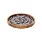 PRESTIGE WOOD MANGO ENAMEL COATING BOWL MAROCCO 25X2.5CM BLACK GTSA