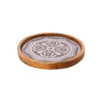 PRESTIGE WOOD MANGO ENAMEL COATING BOWL MAROCCO 25X2.5CM GREY GTSA
