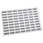 BY ORDER PASTRY SILICONE MOLD 29X19CM CHOCOFLEX RECTANGULAR 63 POSITIONS 3.5X1.4X1.4CM PADERNO