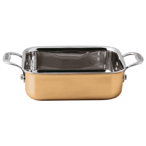 TAB-PAD-15643-12.jpg BY ORDER 15600 COPPER 3PLY BAKER RECTANGULAR 12X10X4CM PADERNO ITALY - Image 1