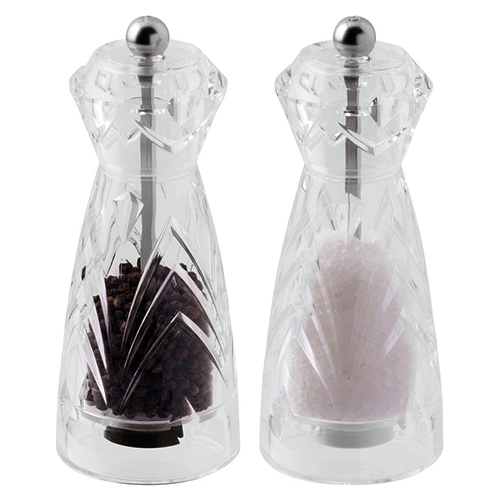 TAB-PAD-69003-02.jpg BY ORDER DUO PEPPER AND SALT SET MILL ACRYLIC 16CM PADERNO ITALY - Image 1