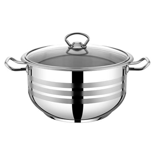 APA-VIO-5206753043294.jpg BY ORDER - APARTMENT SAUCE POT POT INOX WITH GLASS LID 24X14CM 6L UNIQUE - Image 1