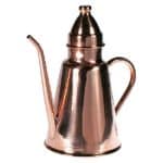 BY ORDER OIL POURER W/T LID AND HEM DROP SAVES COPPER TINNED 1LT FASA