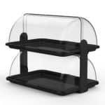 BY ORDER BUFFET DOUBLE TRAY WITH ROLL TOP COVER 46.5X31.5X19.5CM PLASTIC BLACK BIESSE ITALY