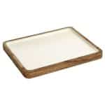BY ORDER BUFFET MANGO WOOD TRAY GN1/2 WHITE RESIN 32.5X26.5X3CM ESPIEL