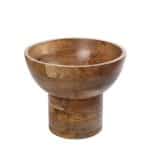 WOOD FOOTED BOWL MANGO 28X28X24CM ESPIEL