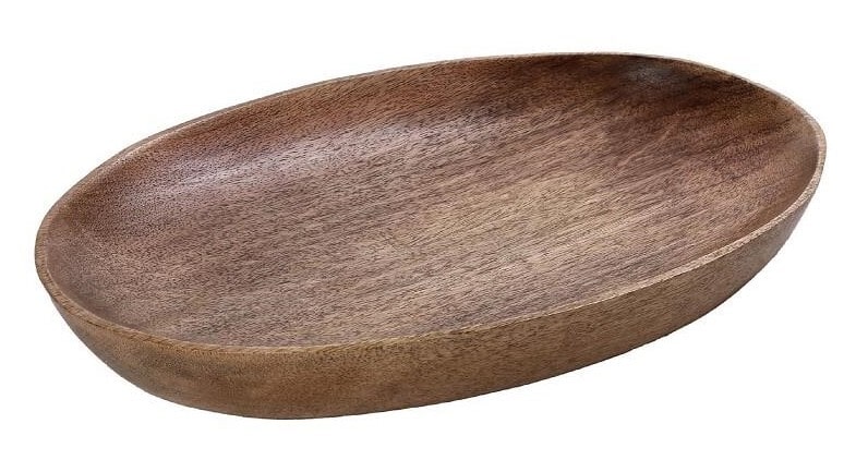 BUF-ESP-GPA115.jpg WOOD MANGO TRAY OVAL 27.94X15.24CM ESPIEL - Image 1