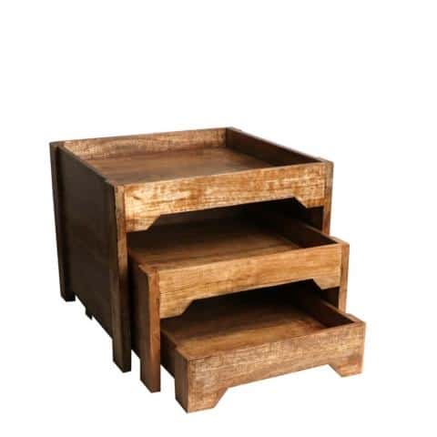 BUF-ESP-GPA215.jpg WOOD MANGO STAND BOX 3SET 39X32-36X20-32X9CM ESPIEL - Image 1