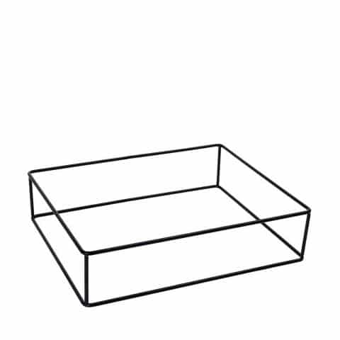 BUF-ESP-HOT1510.jpg BUFFET ADVANCED WIRE BASE METAL BLACK RECTANGULAR 53X32.5X8CM ESPIEL - Image 1