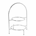 METAL STAND TWO SHELF 39CM CHROME PLATTED ESPIEL
