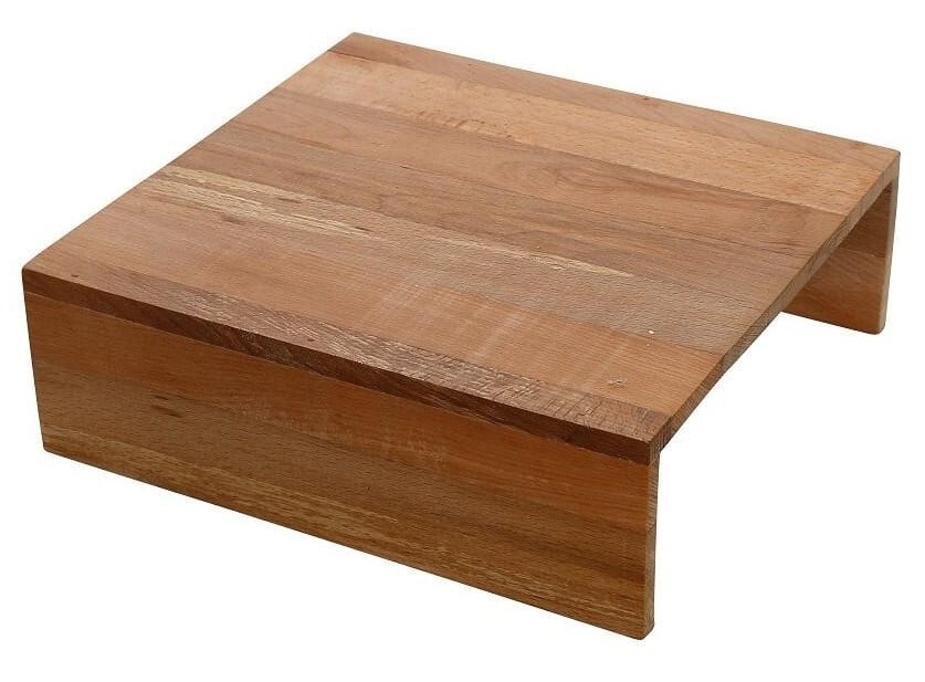BUF-ESP-KOP210.jpg WOOD BEECH SQUARE STAND 30X30X10CM ESPIEL - Image 1