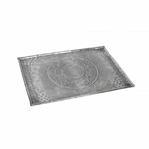 BUF-ESP-LAK103.jpg PANDORA SILVER PLATTER ALUMINIUM RECTANGULAR 38X28CM ESPIEL - Image 1