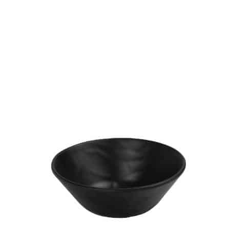 BUF-ESP-MLB386.jpg MELAMINE WAVY BOWL 15CM BLACK MAT ESPIEL - Image 1