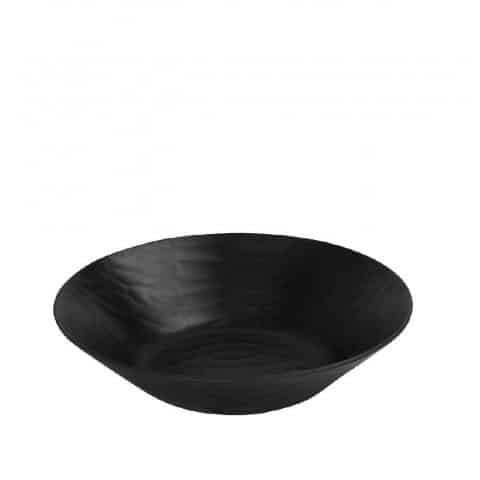 BUF-ESP-MLB388.jpg MELAMINE WAVY BOWL 27CM BLACK MAT ESPIEL - Image 1