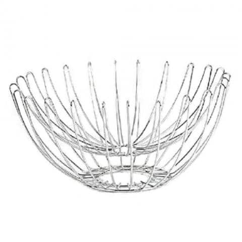 BUF-ESP-MTT109.jpg FRUIT BASKET DOUBLE WIRE 32X32X16CM CHROME PLATTED ESPIEL - Image 1