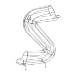 FRUIT DISPENSER S SHAPE 50CM CHROME PLATTED ESPIEL