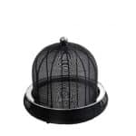 BY ORDER BUFFET DISH PLATTER WITH DOME INOX WIRED 35X32CM BLACK ESPIEL