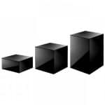 BUFFET 3D CUBES 3PCS SET 19/20/21X8/16/24CM BLACK GARIBALDI