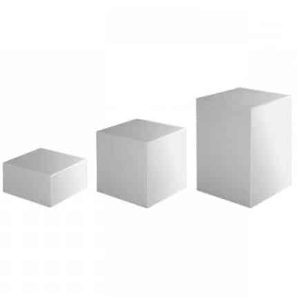 BUFFET 3D CUBES 3PCS SET 19/20/21X8/16/24CM WHITE GARIBALDI