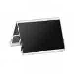BUFFET LABEL STAND ACRYLIC 9X6CM WITH BLACK CART GARIBALDI