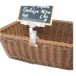 BUFFET LABEL EDGE CLIP W/H ANGLE CARD CLEAR H5CM 16CM GARIBALDI