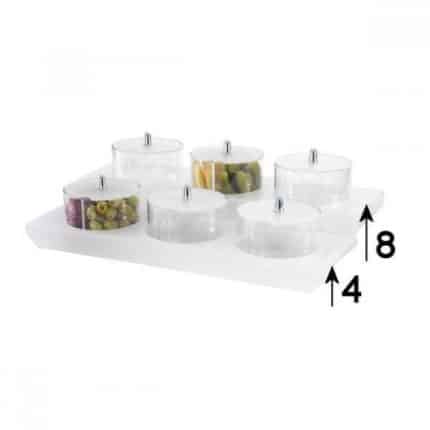 STUDIO BUFFET ORGANIZER FROST ACRYLIC LOW BASE 3X1.3L GARIBALDI