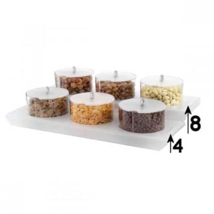 STUDIO BUFFET ORGANIZER FROST ACRYLIC LOW BASE 3X2.5L GARIBALDI