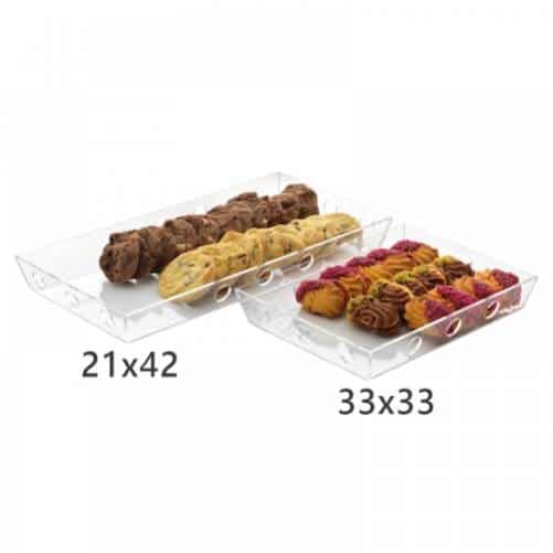 BUF-GAR-TEL02-2142-TR.jpg BUFFET ELLE CONTEMPORARY PLEXIGLASS DISPLAY TRAY 21X42X4.5CM CLEAR GARIBALDI - Image 1