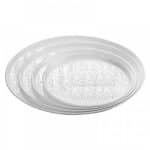 BY ORDER BUFFET ONDA PEEBLE TRAY ROUND 30CM WHITE GARIBALDI