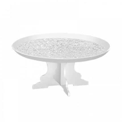 BUFFET CAKE STAND 30X10CM WHITE GARIBALDI