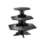 BUFFET CAKE STAND THREE LEVEL 30X30CM BLACK GARIBALDI