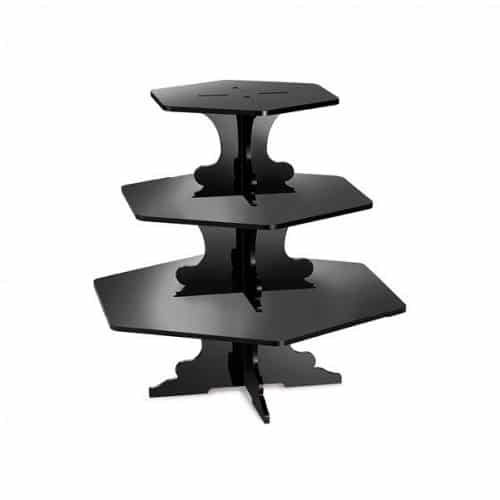 BUF-GAR-U1230-30-BK.jpg BUFFET CAKE STAND THREE LEVEL 30X30CM BLACK GARIBALDI - Image 1