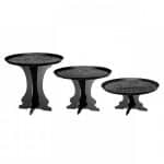 BUFFET CAKE STAND 30CM 3PCS SET BLACK CLOSS 10CM-16CM-22CM GARIBALDI