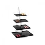 BUFFET STAND ONDA W/H 4 PEEBLE TRAYS 30X40X58CM S/S GARIBALDI