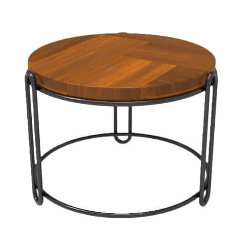 BUF-GAR-USR06-23-15.jpg SQUILLO BUFFET RISER METAL BLACK WITH WOODEN BOARD 23X15CM GARIBALDI - Image 1
