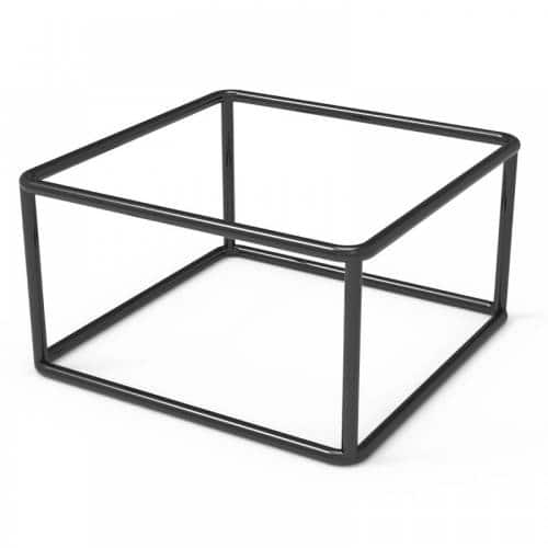 BUF-GAR-USR10-1515-8BK.jpg SCAMO CUBE SQUARE BUFFET RISER METAL BLACK 15X8CM GARIBALDI - Image 1