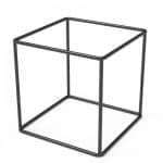SCAMO CUBE SQUARE BUFFET RISER METAL BLACK 18X18CM GARIBALDI