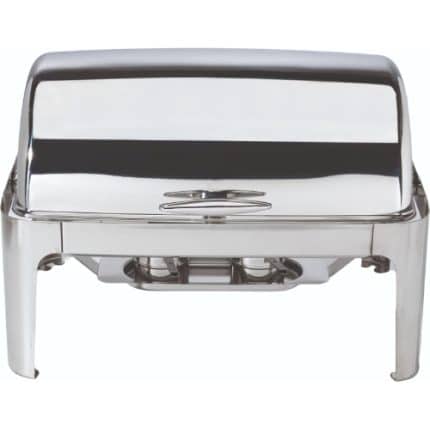 CHAFING DISH RECTANGULAR ROLL TOP 304 INOX 1/1 GTSA