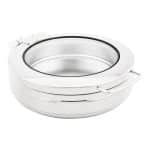 CHAFING DISH INDUCTION ROUND WITH HYDRAULIC WINDOW GLASS 46CM 6L GTSA