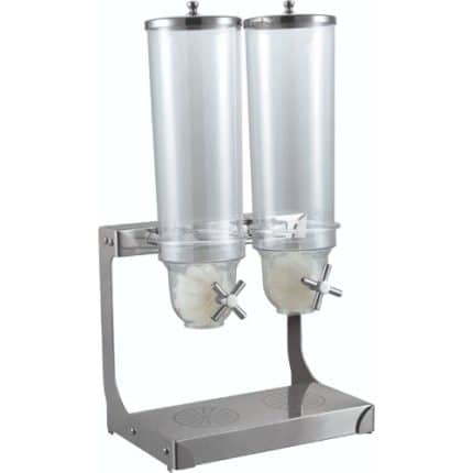 CEREAL DISPENSER S/S DOUBLE  POLYCARBONATE 2X3.5L GTSA