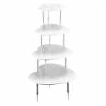 CAKE STAND HEART COLUMN MARTELLATO