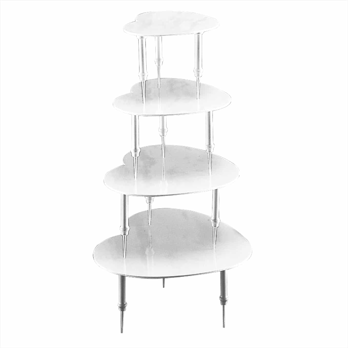 BUF-MAR-COD132.jpg CAKE STAND HEART COLUMN MARTELLATO - Image 1