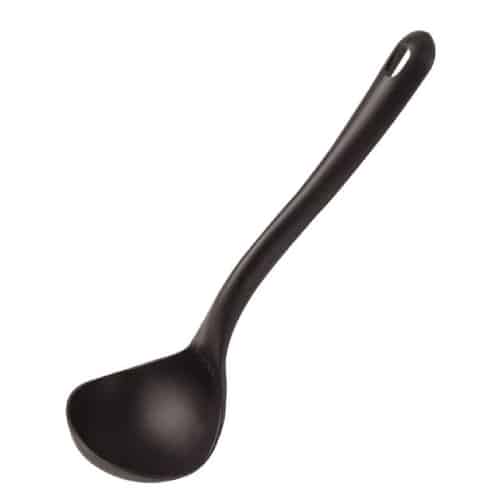 BUF-PAD-12920-01.jpg BUFFED SERVING LADLE BLACK PLASTIC PA 31CM PADERNO - Image 1