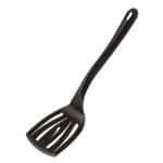 BUFFED SPATULA FRYING PERFORATE BLACK PLASTIC PA 35CM PADERNO