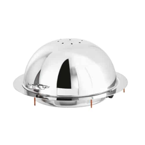 BUF-PAD-18136E34.jpg BY ORDER CHAFING DISH ROUND ROLL TOP BUILT IN 33CM ELECTRIC PADERNO - SAMBONET - Image 1
