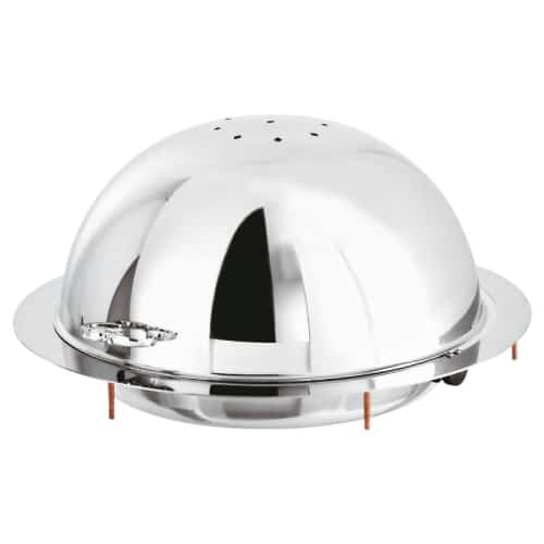 BUF-PAD-18136E41.jpg CHAFING DISH ROUND ROLL TOP BUILT IN 40CM ELECTRIC PADERNO - SAMBONET - Image 1