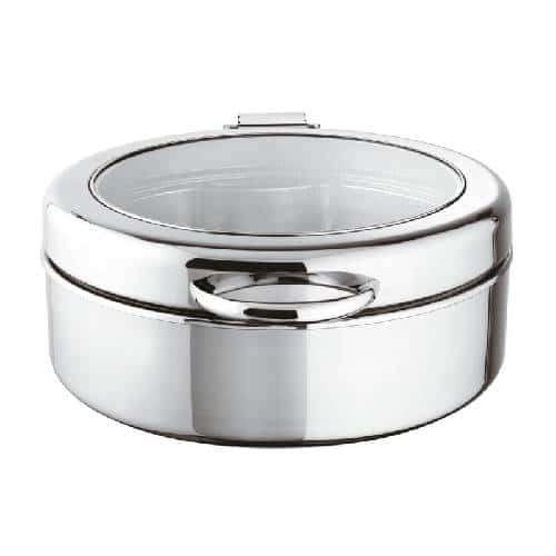 BUF-PAD-18176I36.jpg BY ORDER ATLANTIC BUFFET CHAFING DISH INDUCTION READY ROUND WINDOW 36CM 5L INOX 18-10 PADERNO ITALY - Image 1