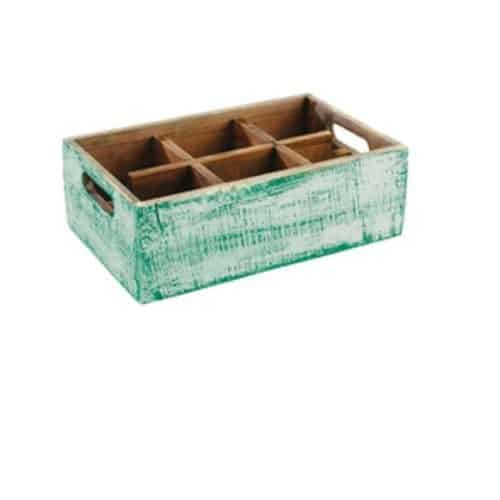 BUF-PAD-41639-41.jpg BY ORDER WOOD GREEN CONTAINER WITH 6 COMPARTMENTS - 27X17X10CM PADERNO - Image 1